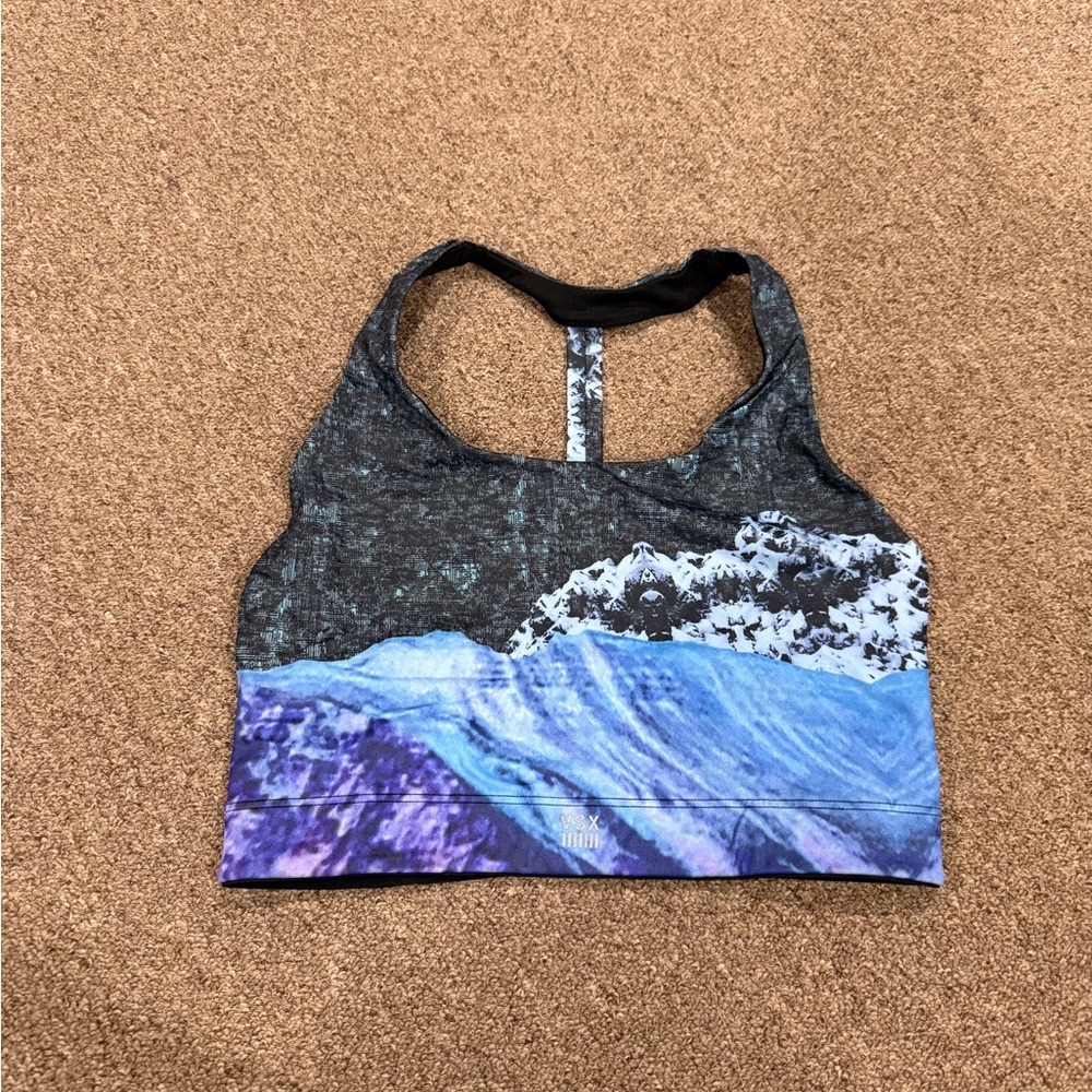 Victoria's Secret Black and Purple Sports Bra